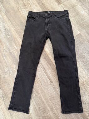 Hollister Black Slim Straight Leg Jeans 33x32